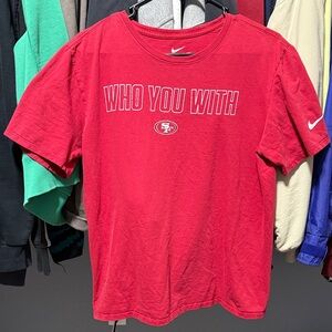 SAN FRANCISCO 49ERS RED NIKE T-SHIRT